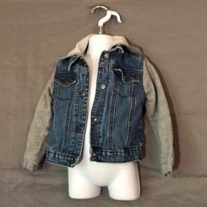 Jean Jacket w/Sweater Sleeves and Hood
